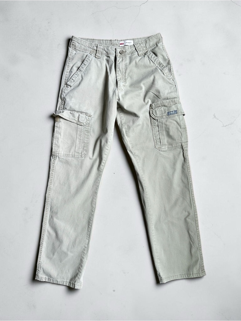 Wrangler Men’s Cargo Pants 30x32 Wide Leg Relaxed Fit Khaki Utility Casual